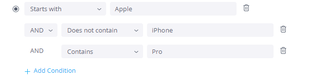 Multiple Filter Conditions